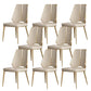 Glam Style Side Chair Metal Open Back Dining Room Chair for Indoor Off-White 8 Piece Set Clearhalo 'Dining Chairs' 'Dining Tables & Seating' 'dining_chair' 'furn' 'furn_dining_chair' 'Furniture' 'Kitchen & Dining Furniture' 6770296