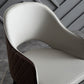 Sillas de comedor de cuero de falso silla lateral de comedor abierto para el hogar
