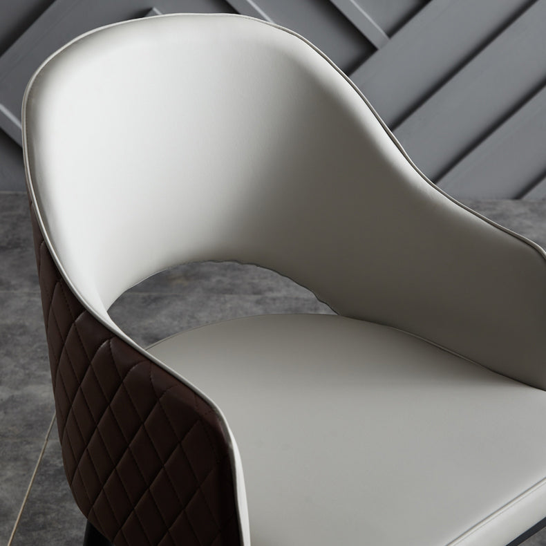 Chaises de salle à manger en faux cuir ouvert