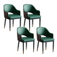 Sillas de comedor de cuero de falso silla lateral de comedor abierto para el hogar