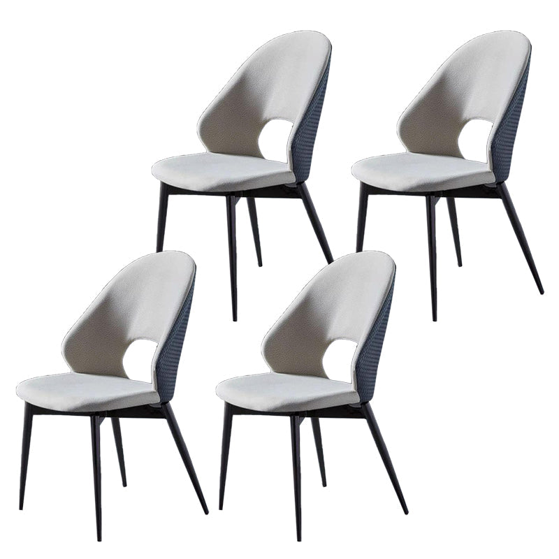 Upholstered Armless Dining Chairs Open Back Dining Side Chair