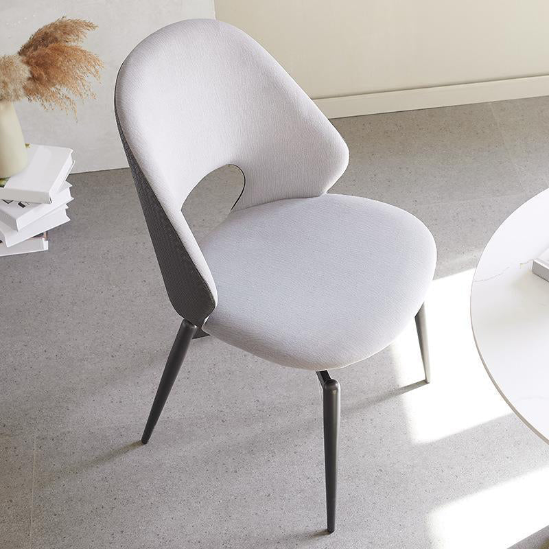 Upholstered Armless Dining Chairs Open Back Dining Side Chair