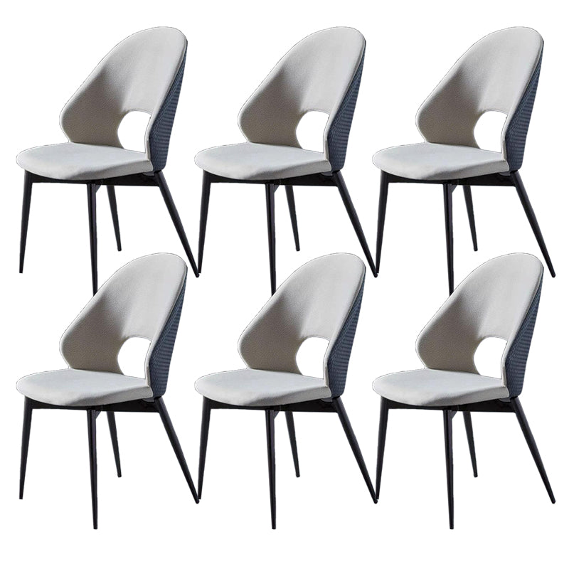 Upholstered Armless Dining Chairs Open Back Dining Side Chair