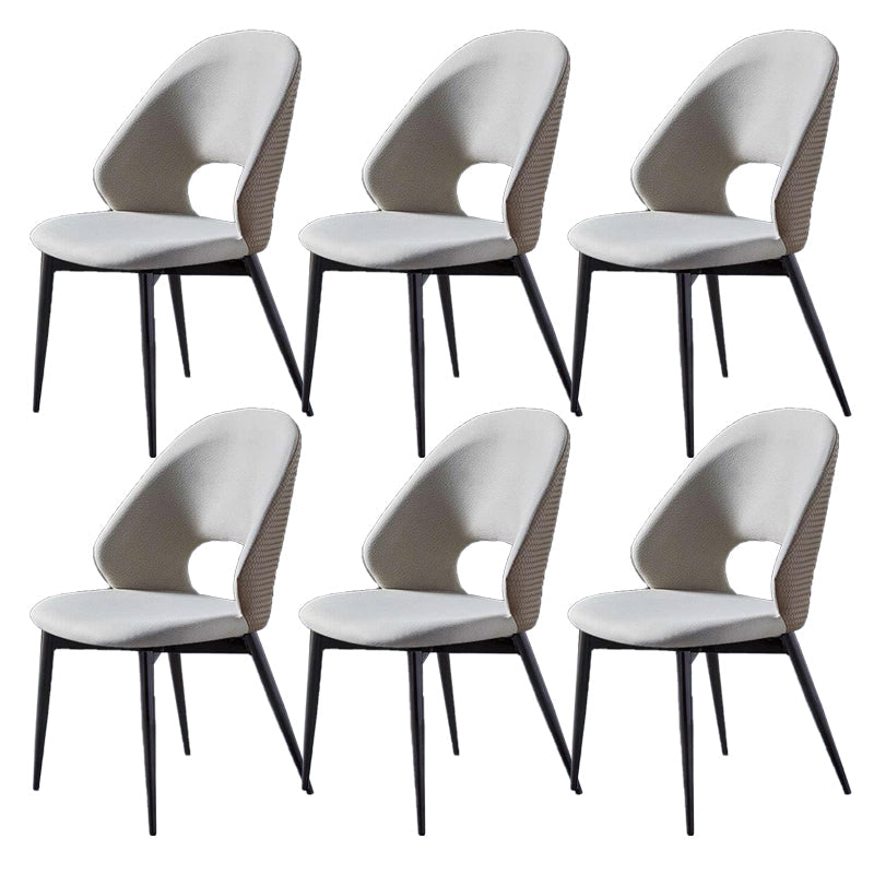 Upholstered Armless Dining Chairs Open Back Dining Side Chair