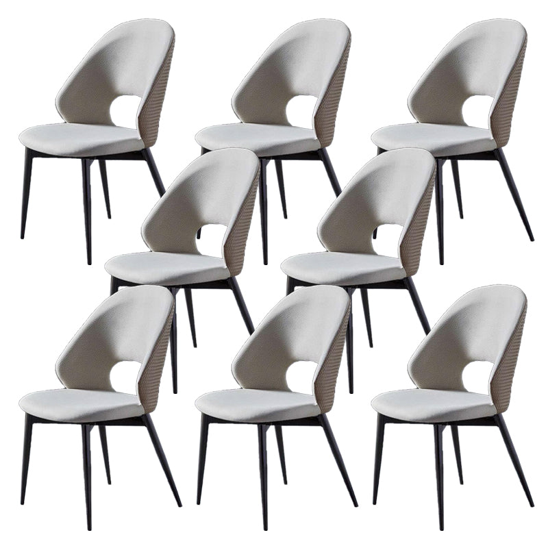 Upholstered Armless Dining Chairs Open Back Dining Side Chair