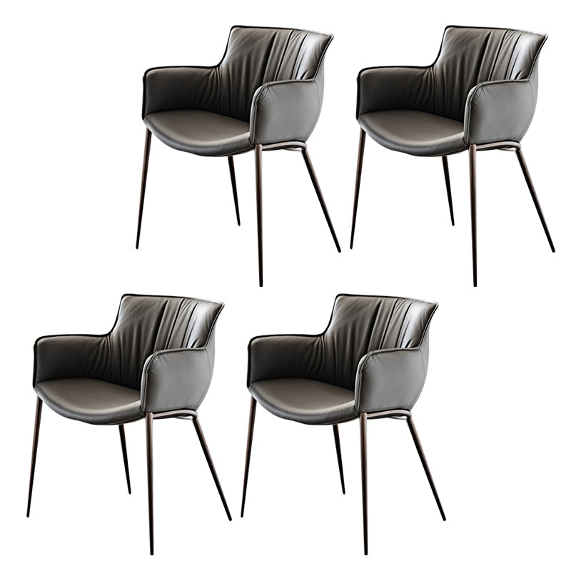 Industriële armstoel metalen vaste rug eetkamerstoel voor eetkamer