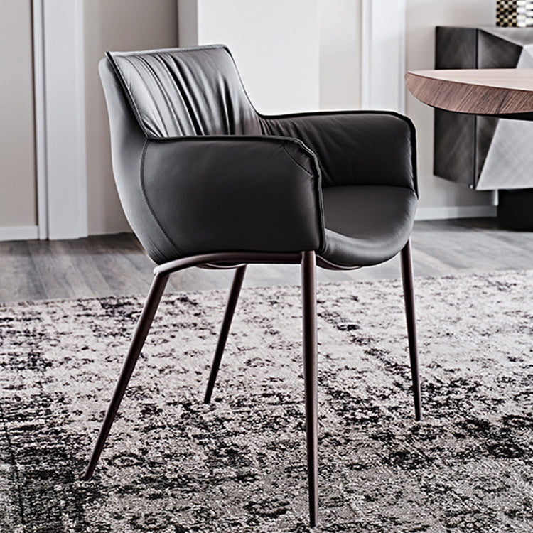 Industriële armstoel metalen vaste rug eetkamerstoel voor eetkamer