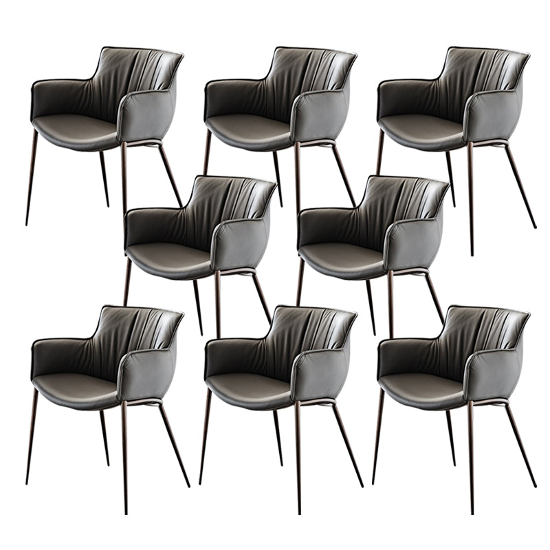 Industriële armstoel metalen vaste rug eetkamerstoel voor eetkamer