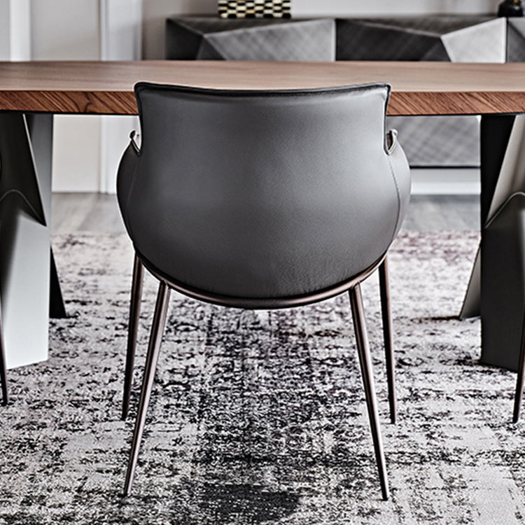 Industriële armstoel metalen vaste rug eetkamerstoel voor eetkamer