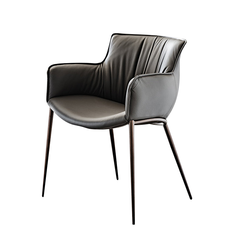 Industriële armstoel metalen vaste rug eetkamerstoel voor eetkamer