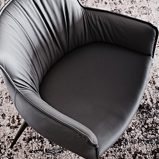 Industrial Arm Chair Metal Solid Back Dining Room Chair for Dining Room