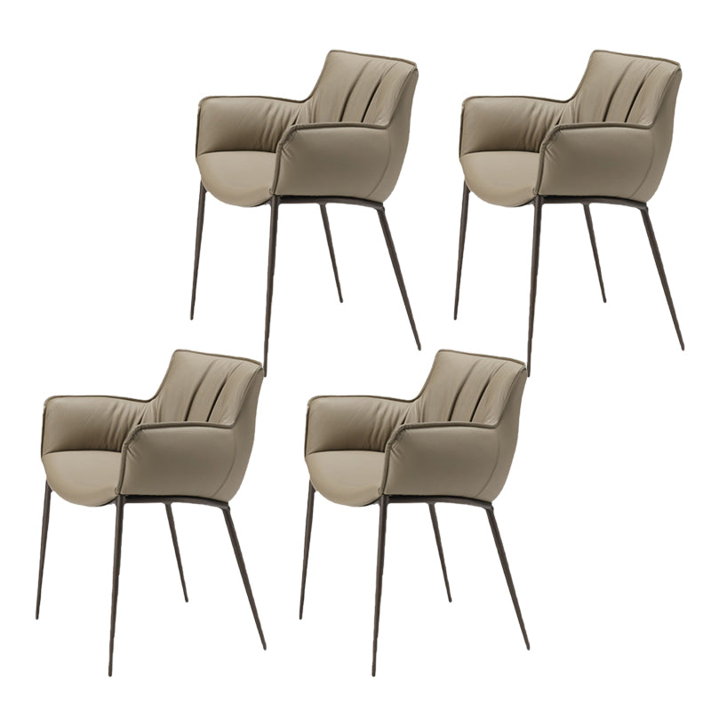 Industriële armstoel metalen vaste rug eetkamerstoel voor eetkamer