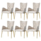 Upholstered Dining Arm Chair High Back Dining Chair with Gold Legs