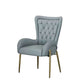 Upholstered Dining Arm Chair High Back Dining Chair with Gold Legs