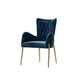 Upholstered Dining Arm Chair High Back Dining Chair with Gold Legs