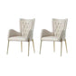 Upholstered Dining Arm Chair High Back Dining Chair with Gold Legs