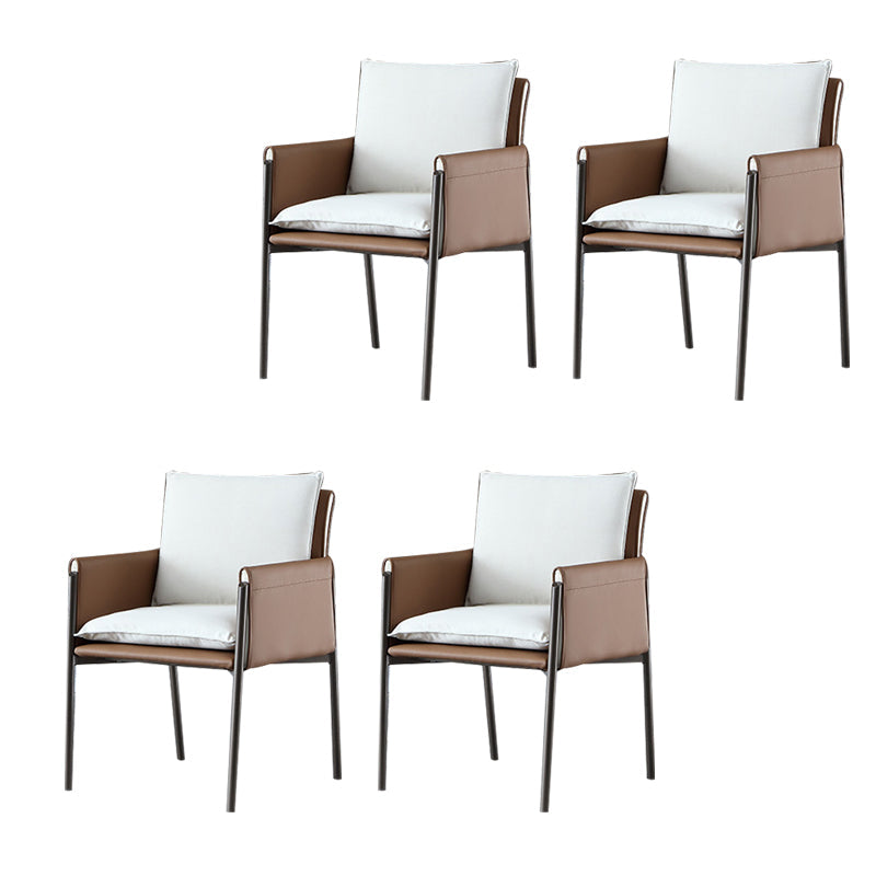 Sedia a braccio contemporanea in metallo sedia sala da pranzo solido sterzo per interno