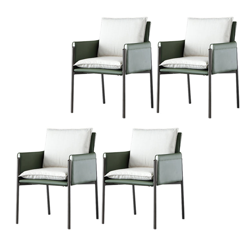 Sedia a braccio contemporanea in metallo sedia sala da pranzo solido sterzo per interno