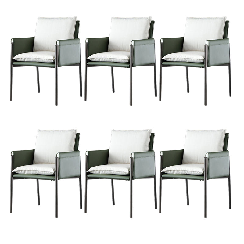 Sedia a braccio contemporanea in metallo sedia sala da pranzo solido sterzo per interno