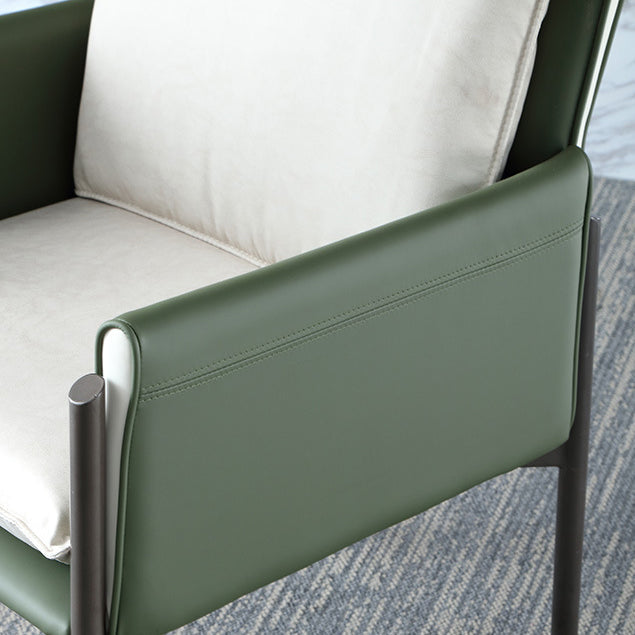 Sedia a braccio contemporanea in metallo sedia sala da pranzo solido sterzo per interno