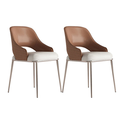 Silla de brazo contemporáneo metal silla de comedor abierta para el hogar para el hogar