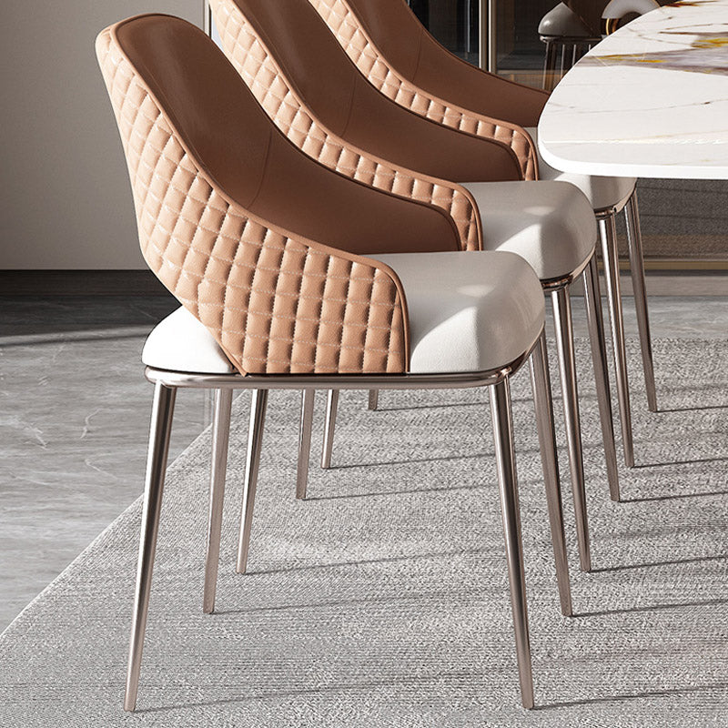 Silla de brazo contemporáneo metal silla de comedor abierta para el hogar para el hogar