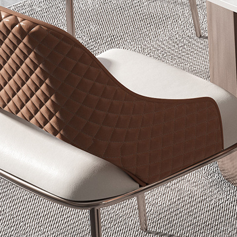 Silla de brazo contemporáneo metal silla de comedor abierta para el hogar para el hogar