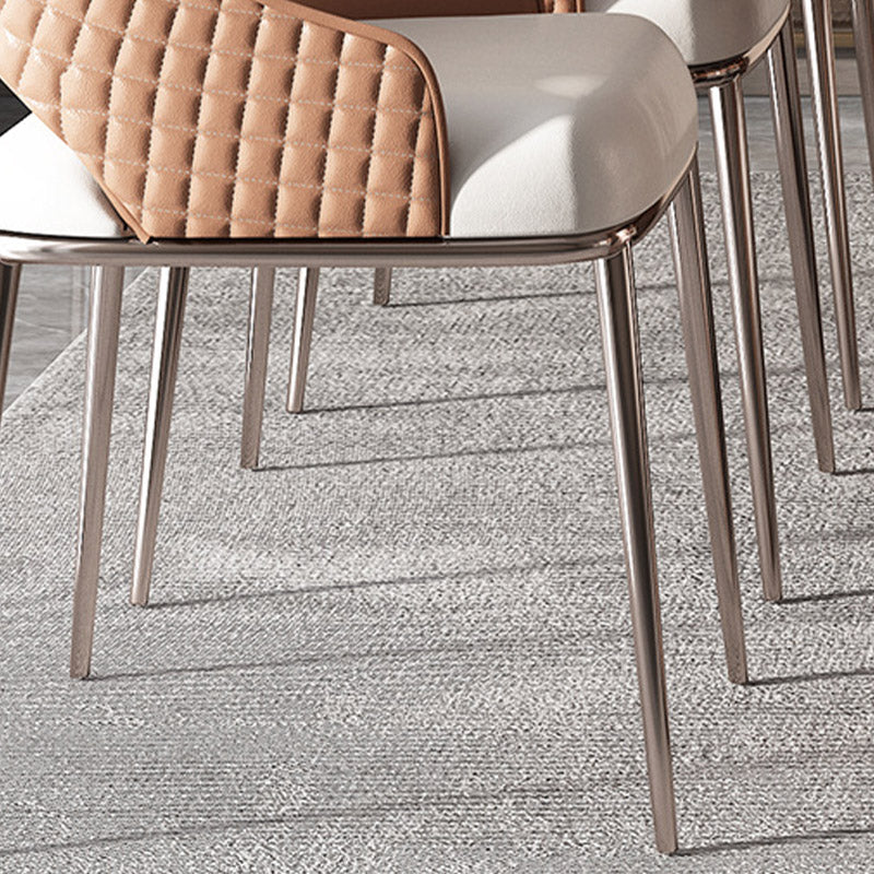 Silla de brazo contemporáneo metal silla de comedor abierta para el hogar para el hogar