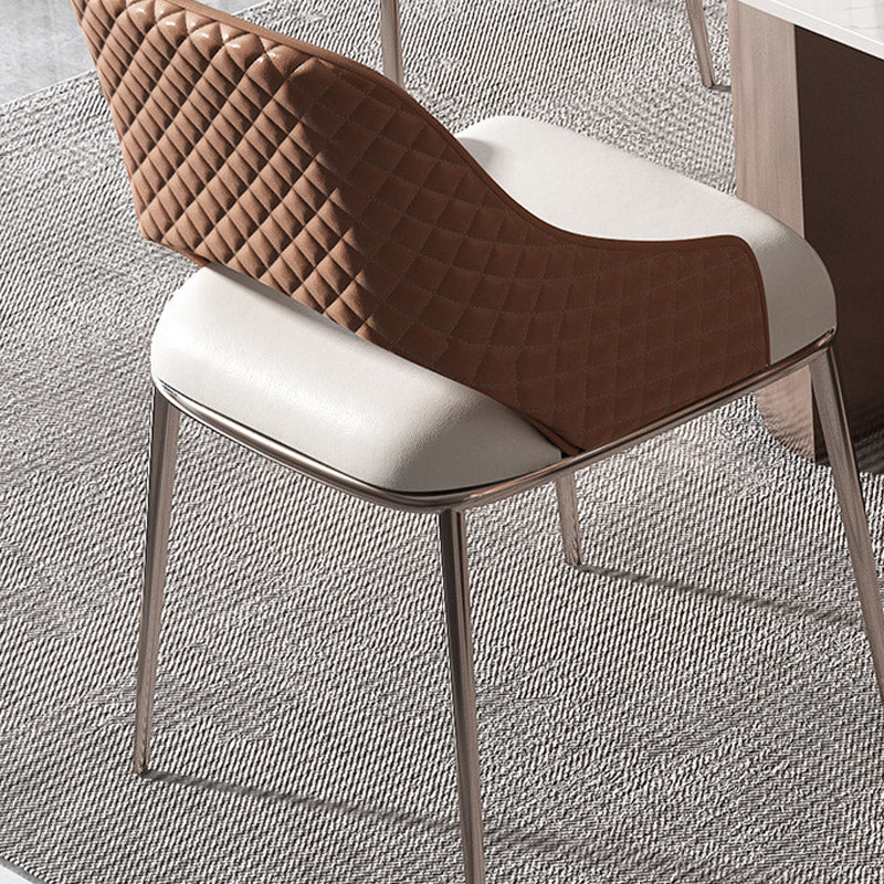 Silla de brazo contemporáneo metal silla de comedor abierta para el hogar para el hogar