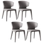 Moderne armstoel Faux Leather Solid Achter Dining Room -stoel voor binnen