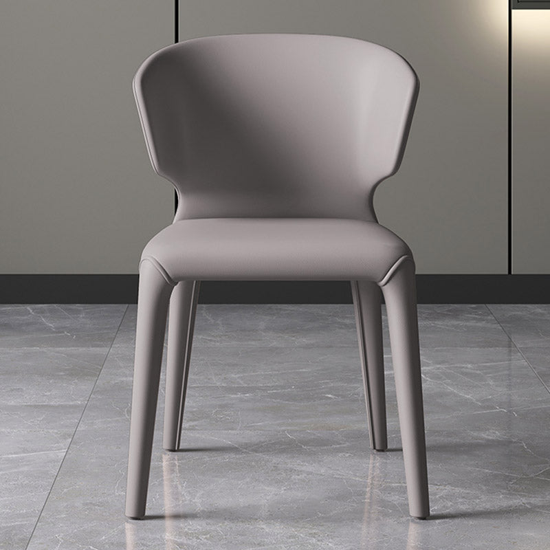 Moderne armstoel Faux Leather Solid Achter Dining Room -stoel voor binnen