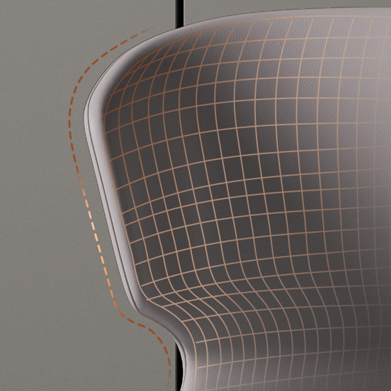 Moderne armstoel Faux Leather Solid Achter Dining Room -stoel voor binnen