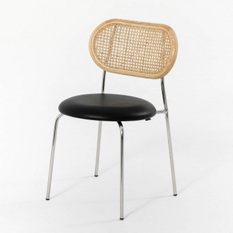 Chaise latéral en faux cuir nordique