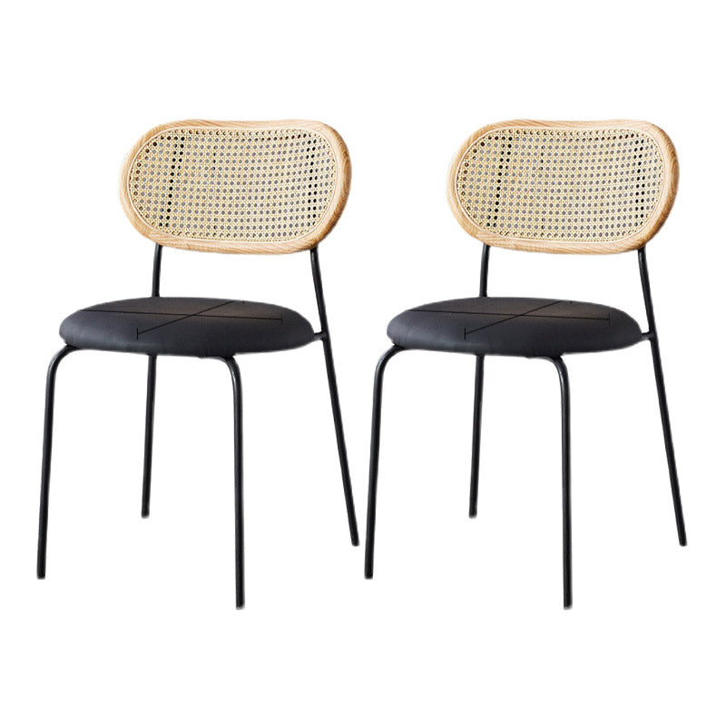 Chaise latéral en faux cuir nordique