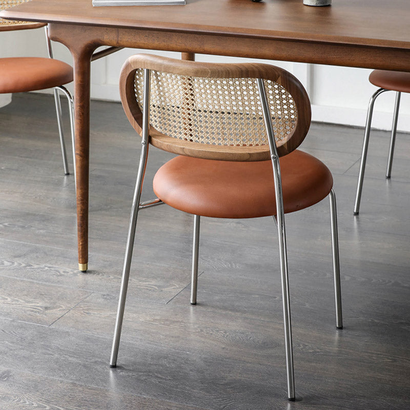 Chaise latéral en faux cuir nordique