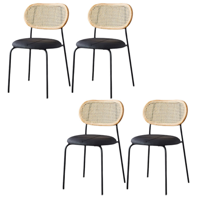 Chaise latéral en faux cuir nordique