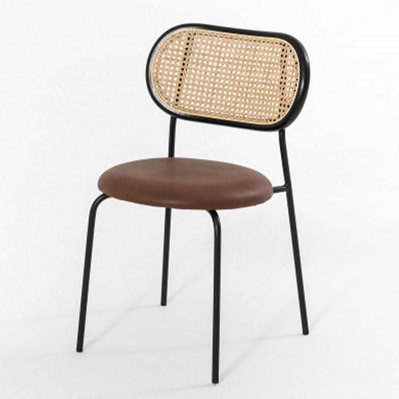 Silla lateral de cuero sintética silla lateral abierta nórdica para casa para casa