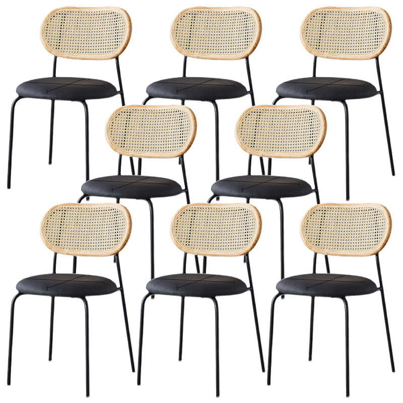 Silla lateral de cuero sintética silla lateral abierta nórdica para casa para casa