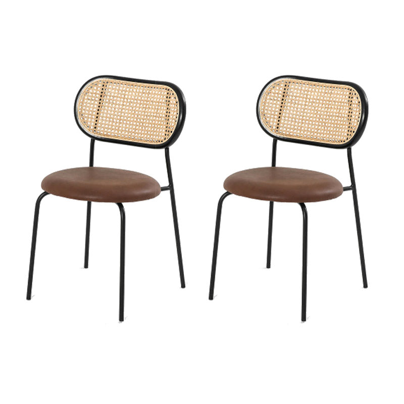 Silla lateral de cuero sintética silla lateral abierta nórdica para casa para casa