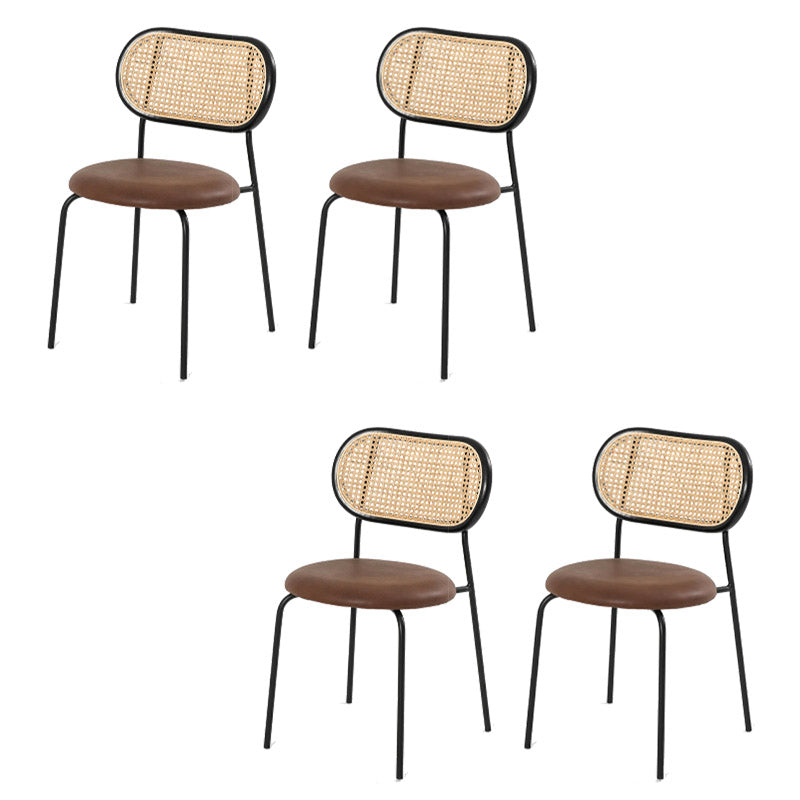 Silla lateral de cuero sintética silla lateral abierta nórdica para casa para casa