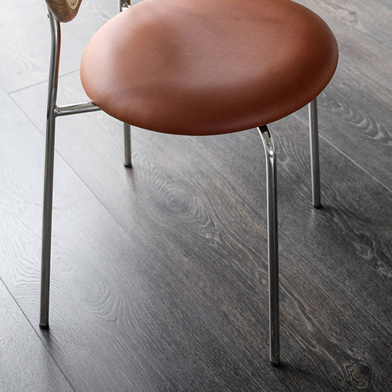 Silla lateral de cuero sintética silla lateral abierta nórdica para casa para casa