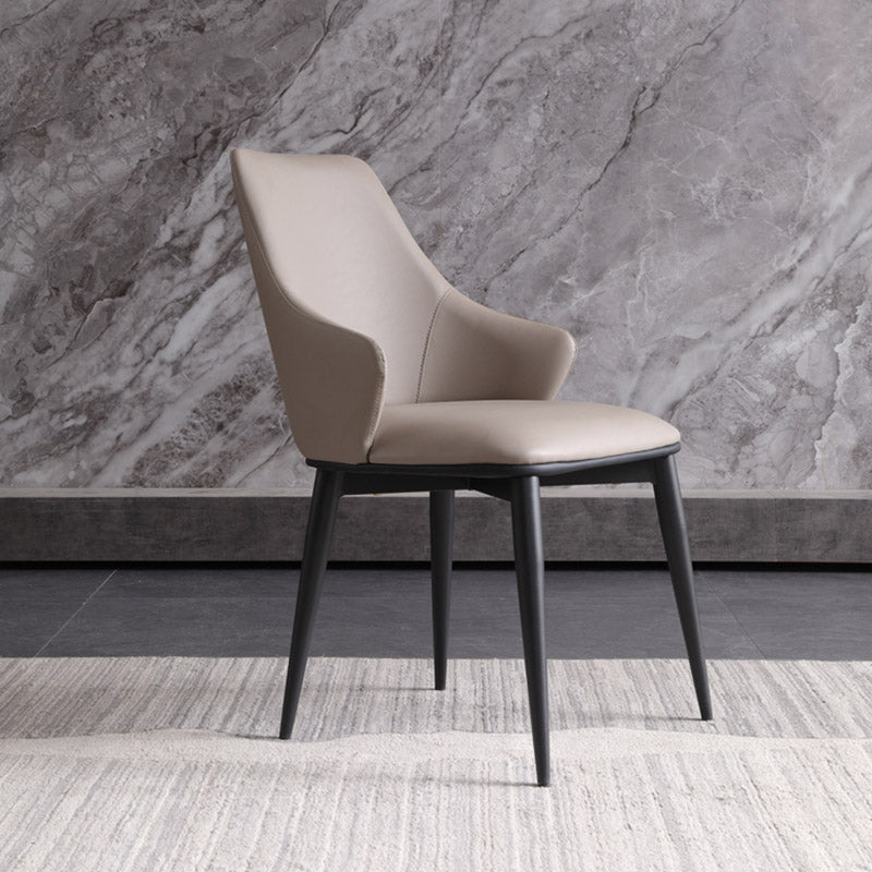 Industrial Style Arm Chair Metal Solid Back Dining Room Chair for Home Clearhalo 'Dining Chairs' 'Dining Tables & Seating' 'dining_chair' 'furn' 'furn_dining_chair' 'Furniture' 'Kitchen & Dining Furniture' 6770550