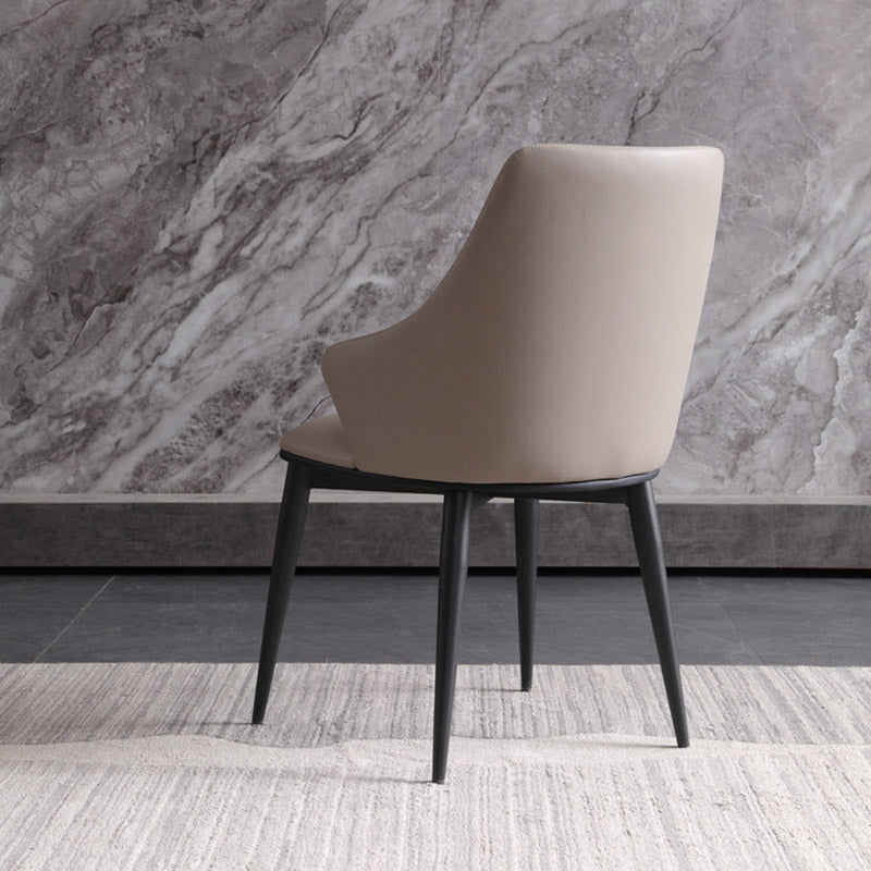 Industrial Style Arm Chair Metal Solid Back Dining Room Chair for Home Clearhalo 'Dining Chairs' 'Dining Tables & Seating' 'dining_chair' 'furn' 'furn_dining_chair' 'Furniture' 'Kitchen & Dining Furniture' 6770554