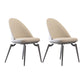 Glam Style Side Chair Metal Solid Back Dining Room Chair for Indoor Off-White 2 Piece Set Clearhalo 'Dining Chairs' 'Dining Tables & Seating' 'dining_chair' 'furn' 'furn_dining_chair' 'Furniture' 'Kitchen & Dining Furniture' 6770579