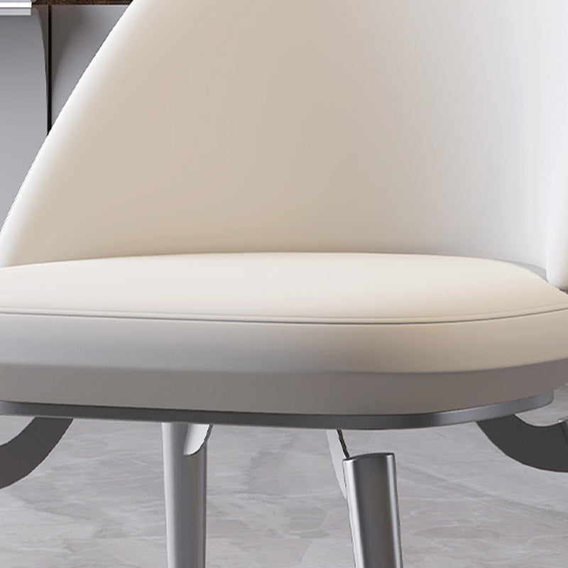 Glam Style Side Chair Metal Solid Back Dining Room Chair for Indoor Clearhalo 'Dining Chairs' 'Dining Tables & Seating' 'dining_chair' 'furn' 'furn_dining_chair' 'Furniture' 'Kitchen & Dining Furniture' 6770584