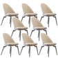 Glam Style Side Chair Metal Solid Back Dining Room Chair for Indoor Off-White 8 Piece Set Clearhalo 'Dining Chairs' 'Dining Tables & Seating' 'dining_chair' 'furn' 'furn_dining_chair' 'Furniture' 'Kitchen & Dining Furniture' 6770585