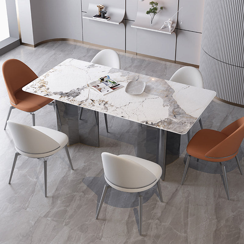 Glam Style Side Chair Metal Solid Back Dining Room Chair for Indoor Clearhalo 'Dining Chairs' 'Dining Tables & Seating' 'dining_chair' 'furn' 'furn_dining_chair' 'Furniture' 'Kitchen & Dining Furniture' 6770588