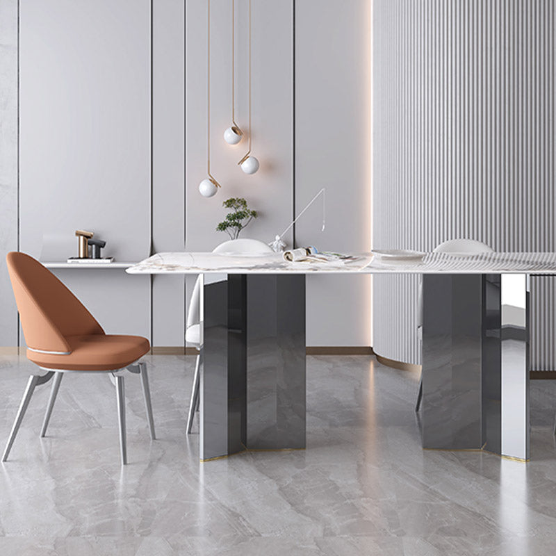 Glam Style Side Chair Metal Solid Back Dining Room Chair for Indoor Clearhalo 'Dining Chairs' 'Dining Tables & Seating' 'dining_chair' 'furn' 'furn_dining_chair' 'Furniture' 'Kitchen & Dining Furniture' 6770590