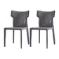 Faux Leather Dining Chairs Wingback Parsons Chair for Kitchen