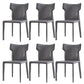Faux Leather Dining Chairs Wingback Parsons Chair for Kitchen